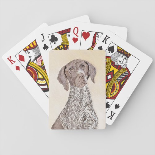 German Shorthaired Pointer Painting _ Dog Art Poker Cards