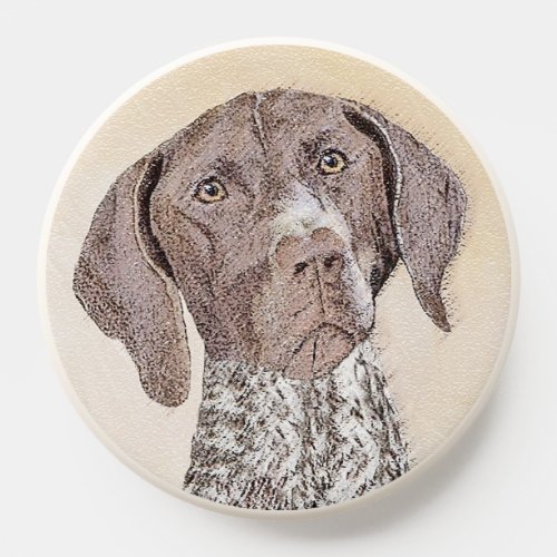 German Shorthaired Pointer Painting _ Dog Art PopSocket