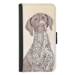 German Shorthaired Pointer Painting - Dog Art Wallet Phone Case For Samsung Galaxy S5