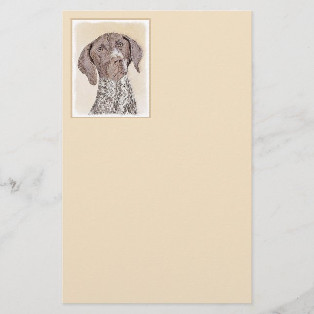 German Shorthaired Pointer Painting - Dog Art Stationery (Front)