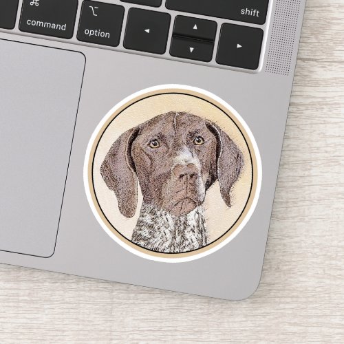 German Shorthaired Pointer Painting _ Dog Art Sticker