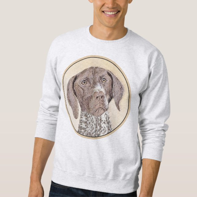 German Shorthaired Pointer Painting - Dog Art Sweatshirt (Front)