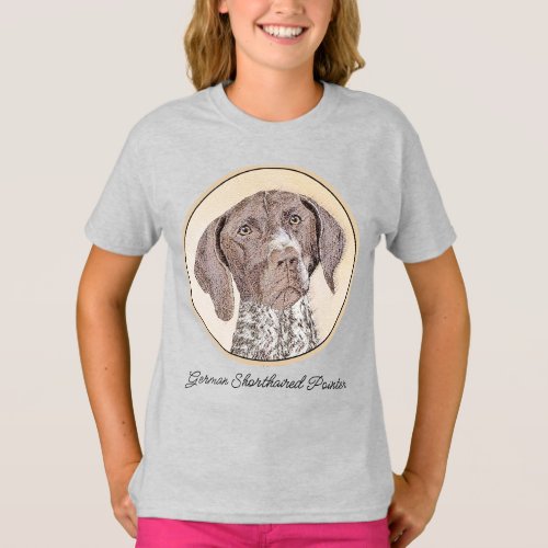 German Shorthaired Pointer Painting _ Dog Art T_Shirt