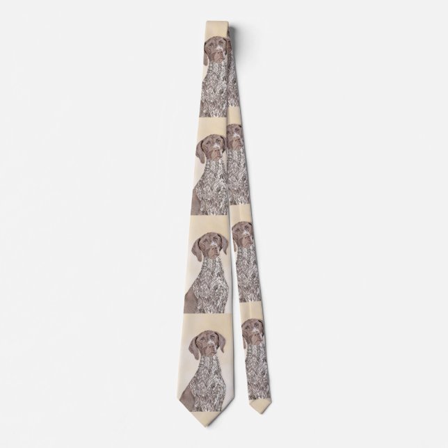 German Shorthaired Pointer Painting - Dog Art Tie (Front)