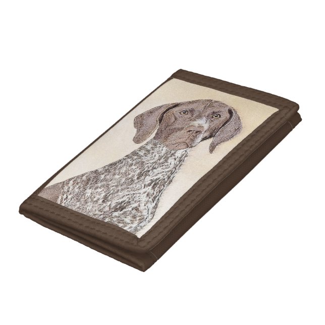 German Shorthaired Pointer Painting - Dog Art Trifold Wallet (Bottom)