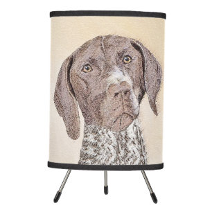 German Shorthaired Pointer Painting - Dog Art Tripod Lamp