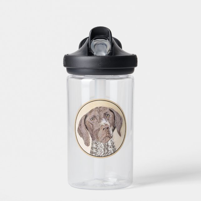 German Shorthaired Pointer Painting - Dog Art Water Bottle (Front)