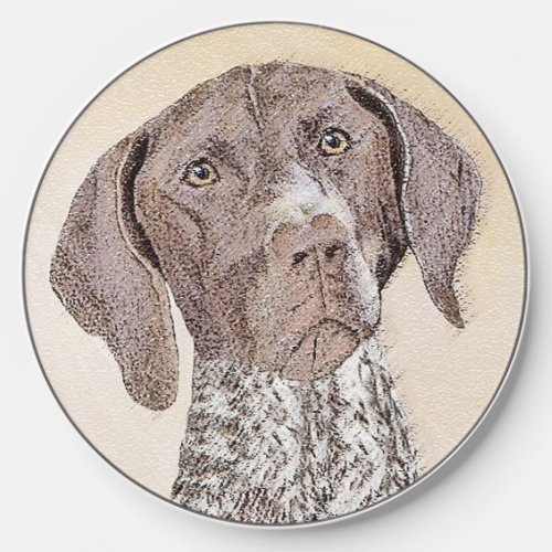 German Shorthaired Pointer Painting _ Dog Art Wireless Charger