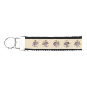 German Shorthaired Pointer Painting - Dog Art Wrist Keychain