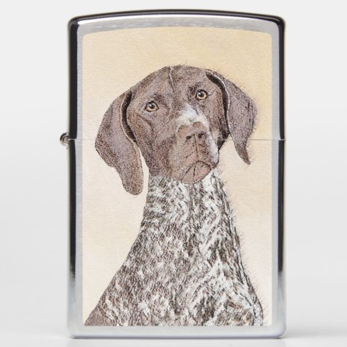 German Shorthaired Pointer Painting _ Dog Art Zippo Lighter