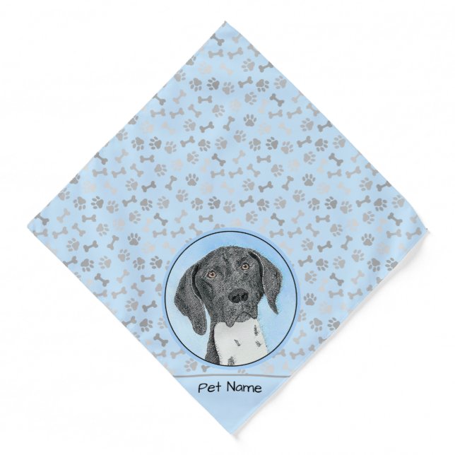 German Shorthaired Pointer Painting Original Art Bandana (Front)