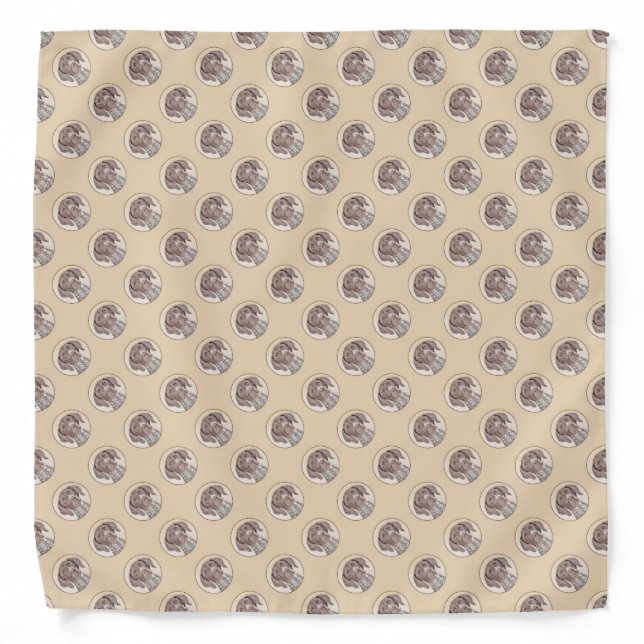German Shorthaired Pointer Painting - Original Art Bandana (Front)