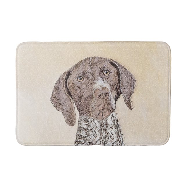 German Shorthaired Pointer Painting - Original Art Bath Mat (Front)
