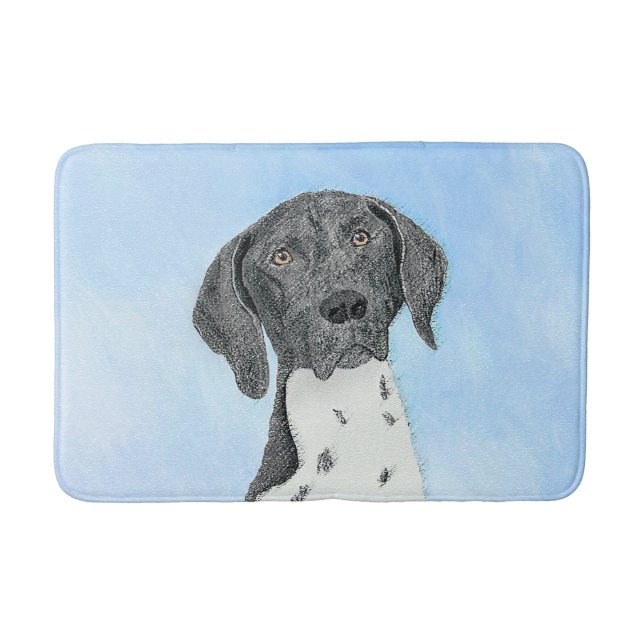 German Shorthaired Pointer Painting - Original Art Bath Mat (Front)