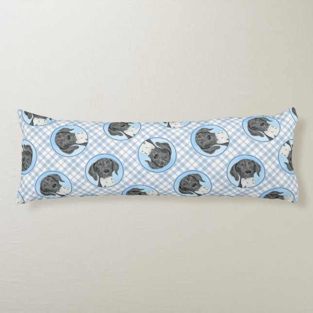 German Shorthaired Pointer Painting Original Art Body Pillow (Front)