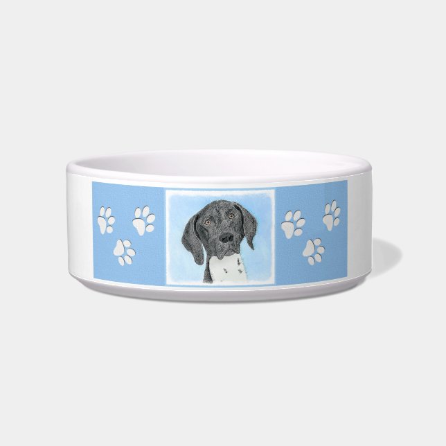 German Shorthaired Pointer Painting - Original Art Bowl (Right)