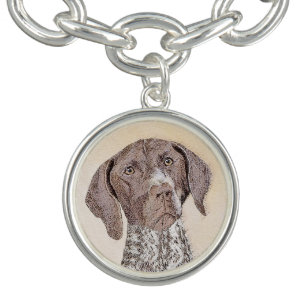 German Shorthaired Pointer Painting - Original Art Bracelet