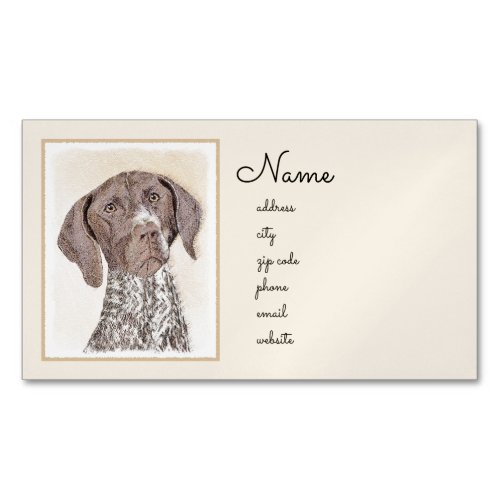 German Shorthaired Pointer Painting _ Original Art Business Card Magnet