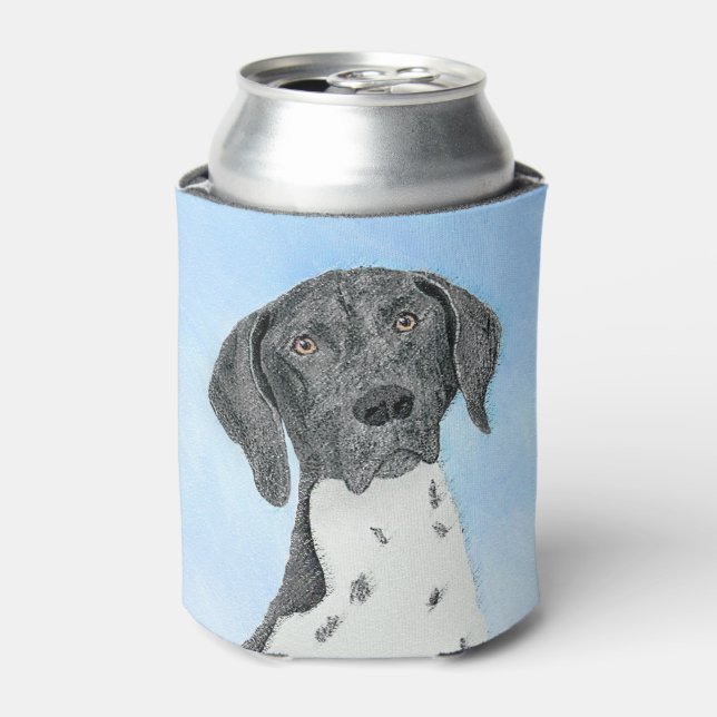 German Shorthaired Pointer Painting - Original Art Can Cooler (Can Front)