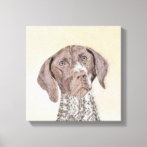 German Shorthaired Pointer Painting _ Original Art Canvas Print