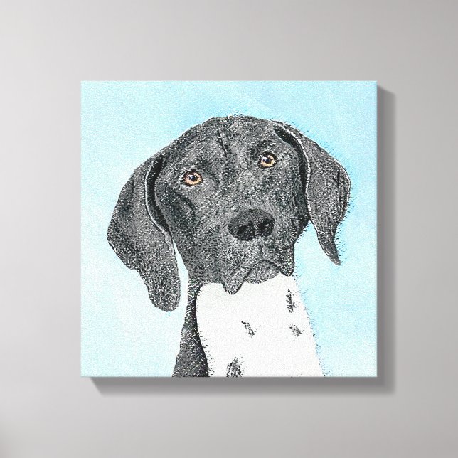 German Shorthaired Pointer Painting - Original Art Canvas Print (Front)