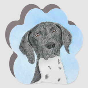German Shorthaired Pointer Painting - Original Art Car Magnet