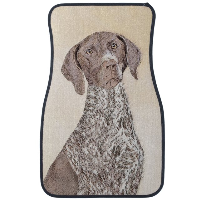 German Shorthaired Pointer Painting - Original Art Car Mat (Front)