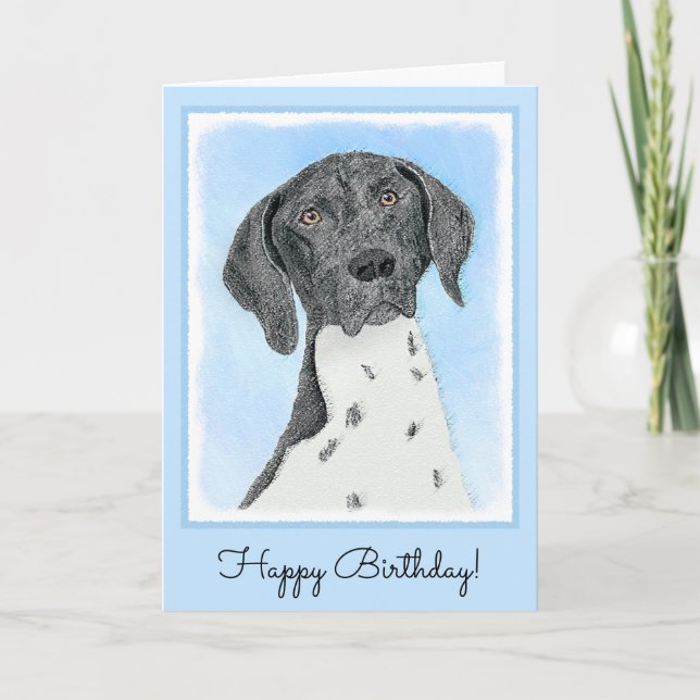 German Shorthaired Pointer Painting - Original Art Card (Front)