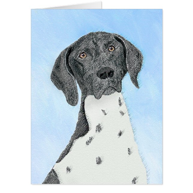 German Shorthaired Pointer Painting - Original Art Card (Front)