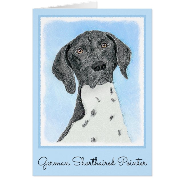 German Shorthaired Pointer Painting - Original Art Cards (Front)