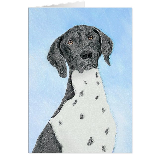 German Shorthaired Pointer Painting - Original Art Cards (Front)