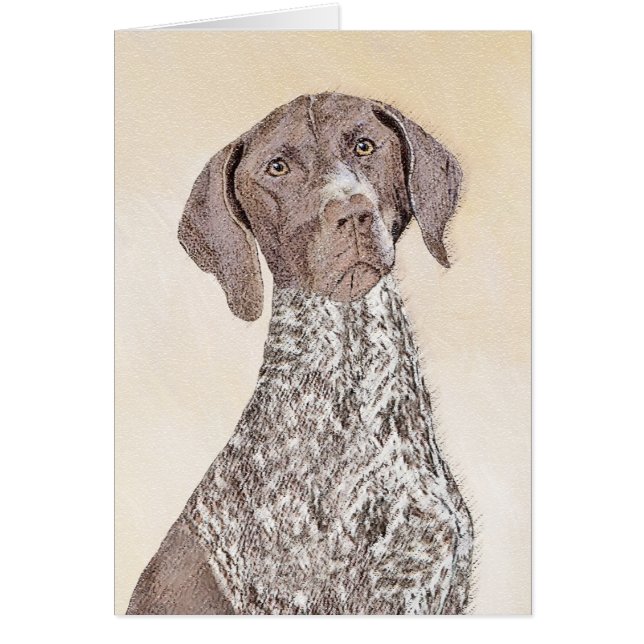 German Shorthaired Pointer Painting - Original Art Cards (Front)