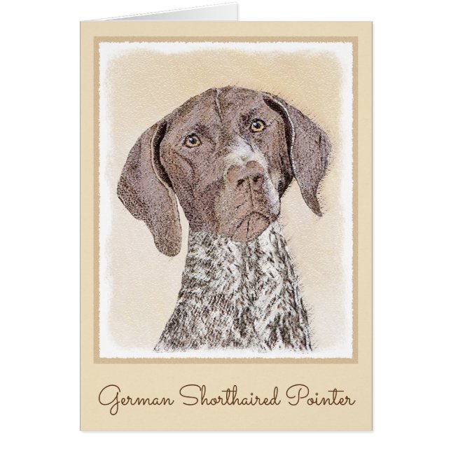 German Shorthaired Pointer Painting - Original Art Cards (Front)