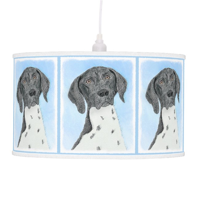 German Shorthaired Pointer Painting - Original Art Ceiling Lamp (Front)