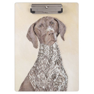 German Shorthaired Pointer Painting - Original Art Clipboard