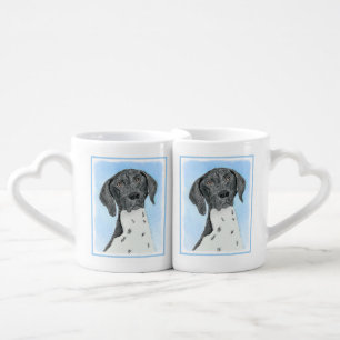 German Shorthaired Pointer Painting - Original Art Coffee Mug Set