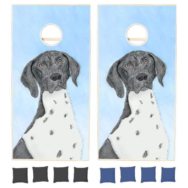 German Shorthaired Pointer Painting - Original Art Cornhole Set (Set)
