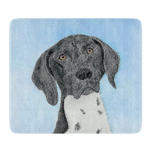 German Shorthaired Pointer Painting - Original Art Cutting Board