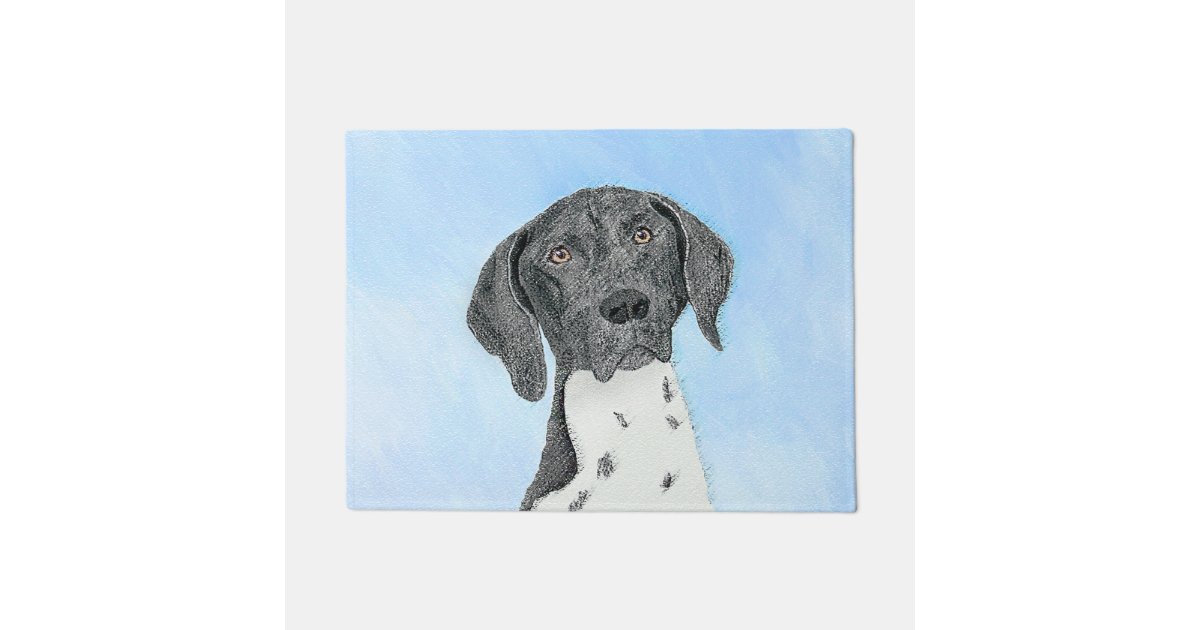 German Shorthaired Pointer Painting Original Art Doormat Zazzle Com