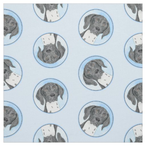 German Shorthaired Pointer Painting Original Art Fabric