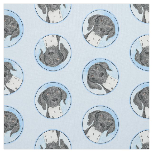 German Shorthaired Pointer Painting Original Art Fabric (Swatch)
