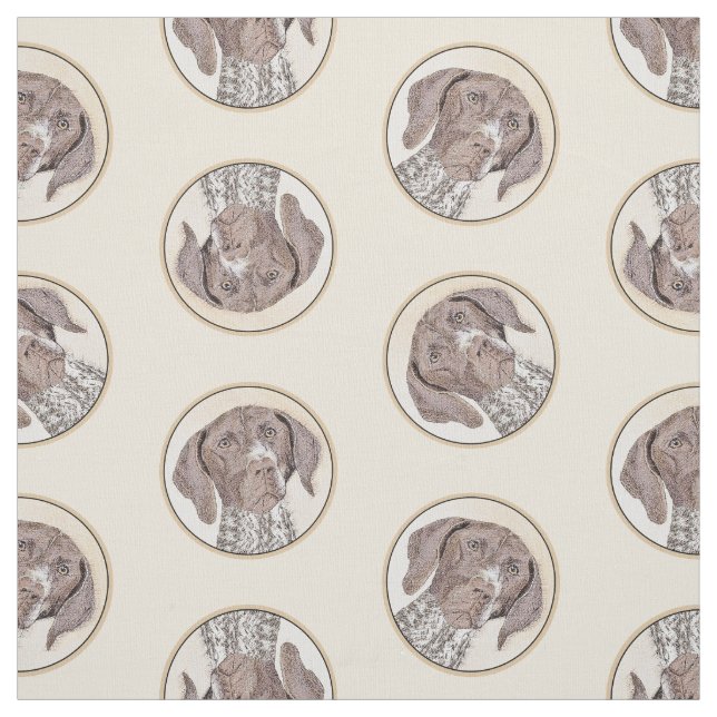German Shorthaired Pointer Painting Original Art Fabric (Swatch)