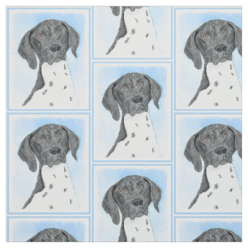 German Shorthaired Pointer Painting - Original Art Fabric