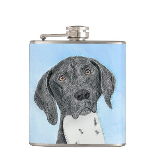German Shorthaired Pointer Painting - Original Art Flask