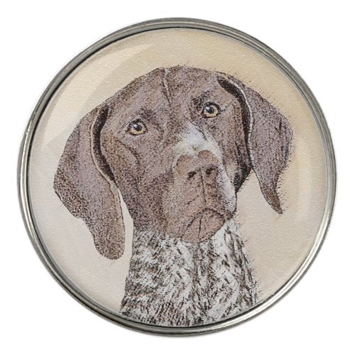 German Shorthaired Pointer Painting _ Original Art Golf Ball Marker