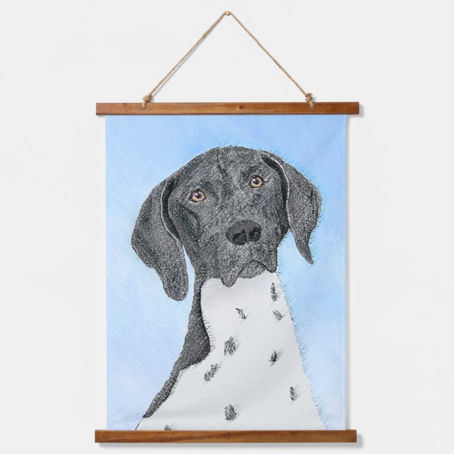 German Shorthaired Pointer Painting - Original Art Hanging Tapestry (Front)