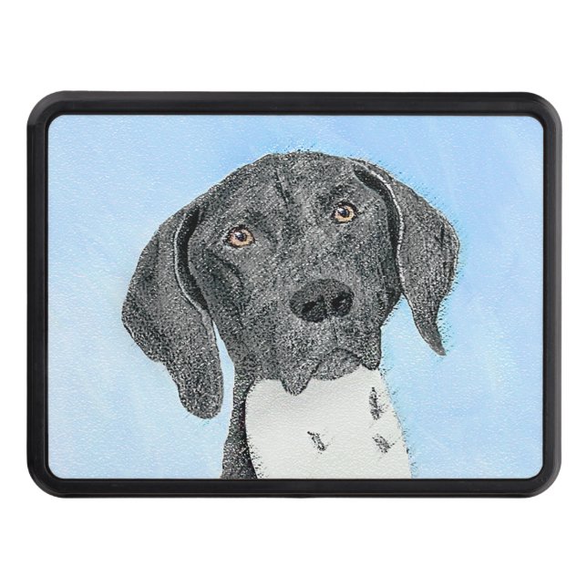 German Shorthaired Pointer Painting - Original Art Hitch Cover (Front)