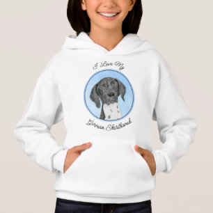 German Shorthaired Pointer Painting - Original Art Hoodie