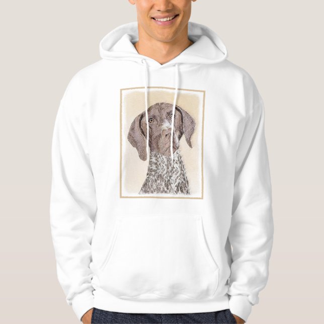 German Shorthaired Pointer Painting - Original Art Hoodie (Front)