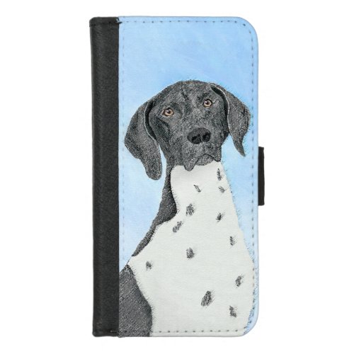 German Shorthaired Pointer Painting _ Original Art iPhone 87 Wallet Case